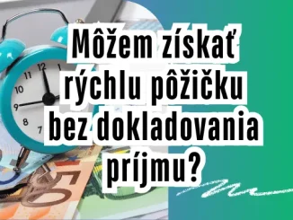 Môžem získať rýchlu pôžičku bez dokladovania príjmu?
