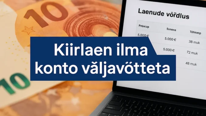 Kiirlaen ilma konto väljavõtteta
