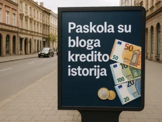 Paskola su bloga kredito istorija