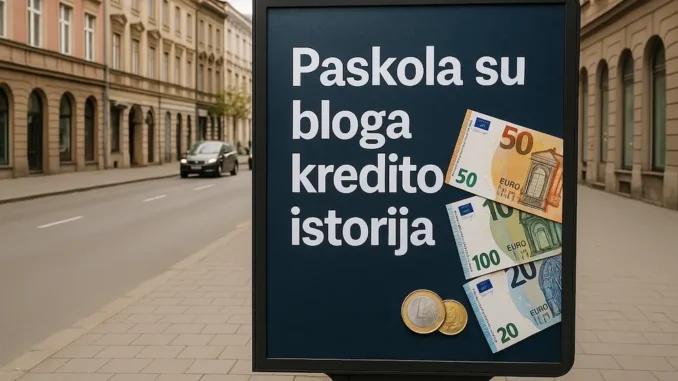 Paskola su bloga kredito istorija