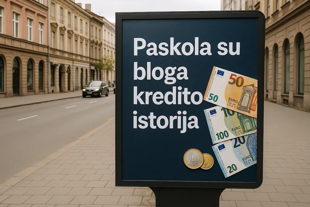 Paskola su bloga kredito istorija