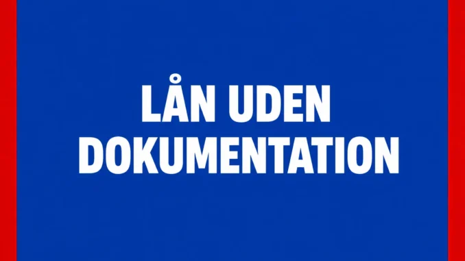 Lån Uden Dokumentation