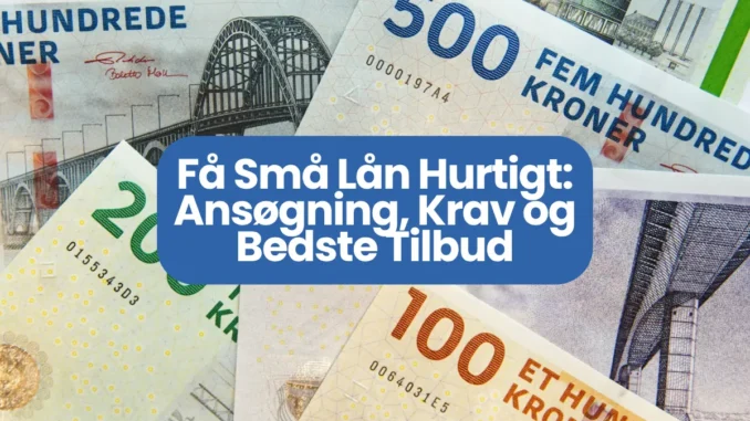 Få Små Lån Hurtigt