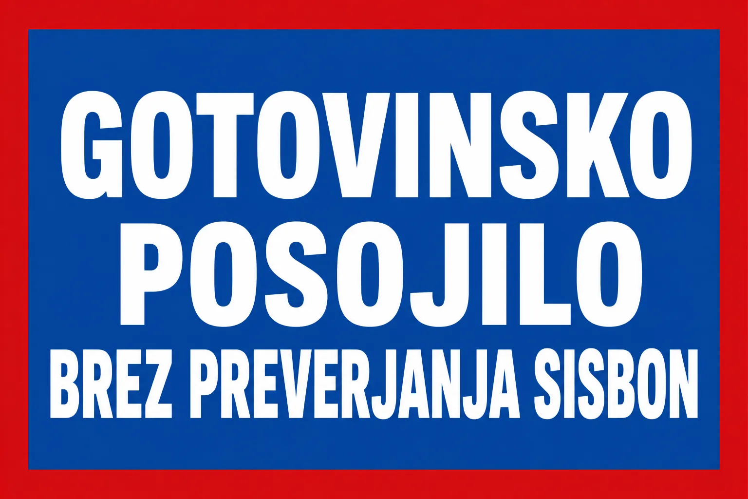 Gotovinsko posojilo brez preverjanja SISBON