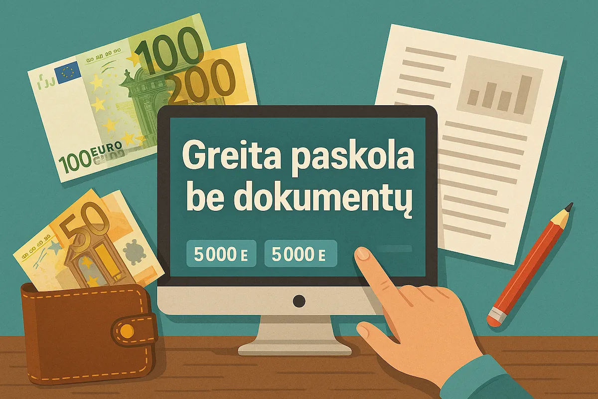 Greita paskola be dokumentų