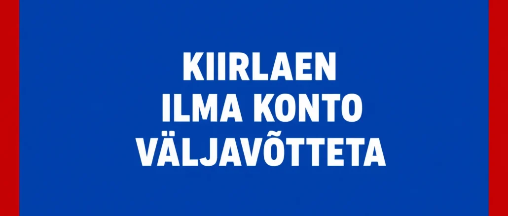 Kiirlaen ilma konto väljavõtteta