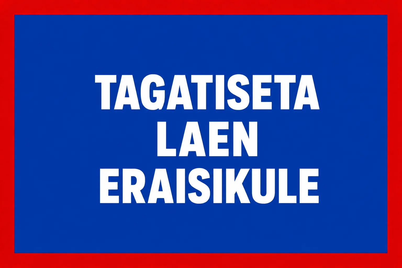 Tagatiseta laen eraisikule
