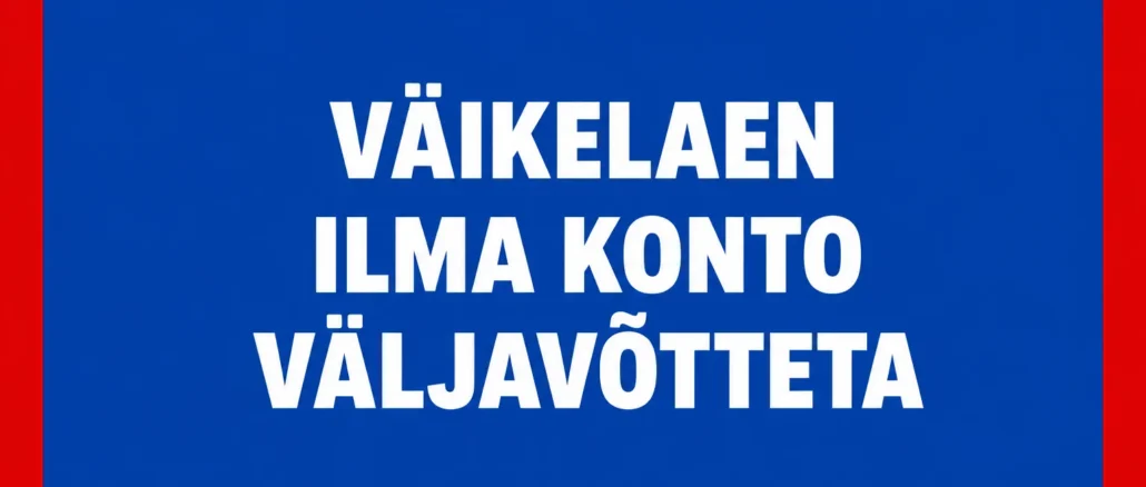 Väikelaen ilma konto väljavõtteta