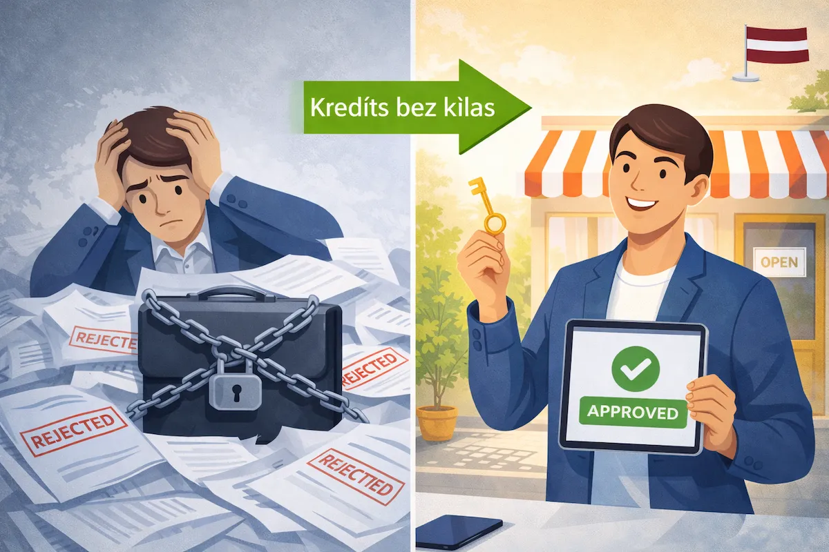 Kredīti uzņēmumiem bez ķīlas Latvijā – finansējums mazajam biznesam